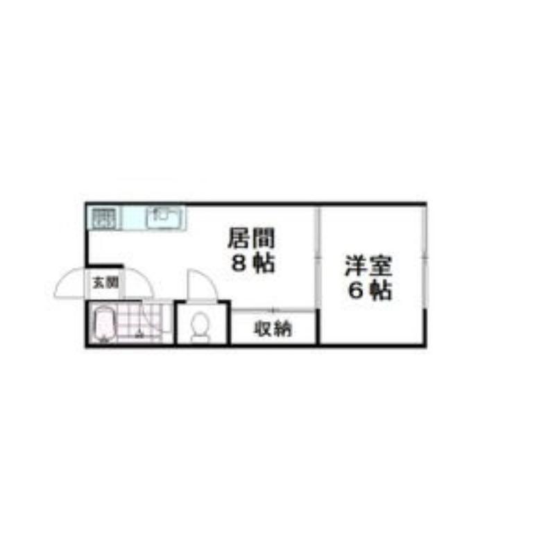 シティハイムツーエイト(1DK/3階)の間取り写真