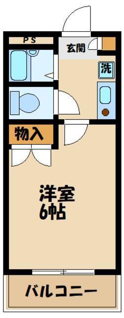 レオパレス麻生(1K/1階)の間取り写真