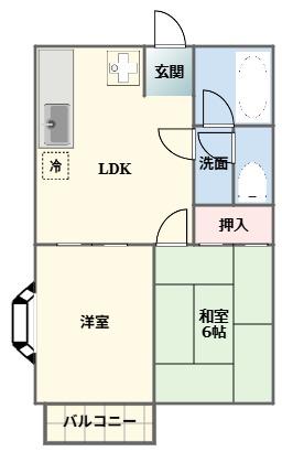 ハイエステート新大塚(2DK/2階)の間取り写真