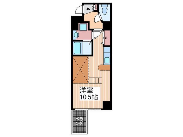 KATAYAMABLDG21(ワンルーム/9階)の間取り写真