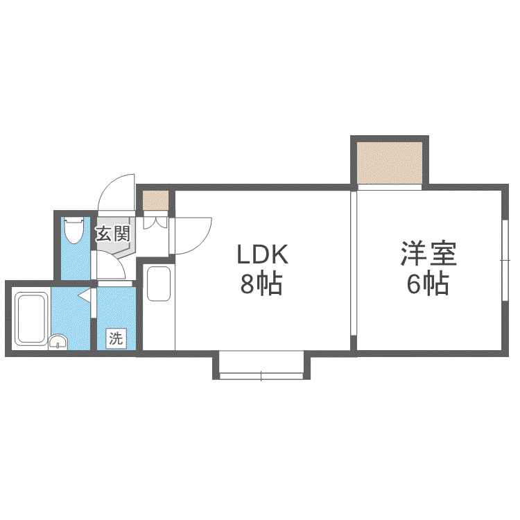 プレミエール南郷C(1LDK/3階)の間取り写真
