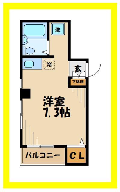 ノクティエイチ2(ワンルーム/3階)の間取り写真