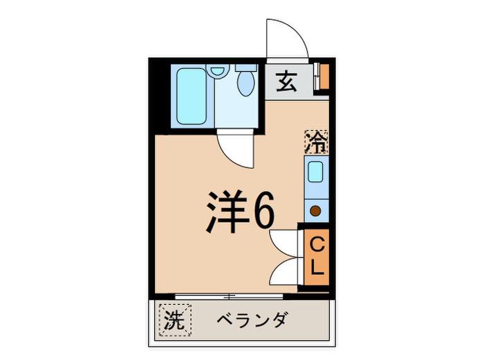アメニティヒルズ(ワンルーム/3階)の間取り写真