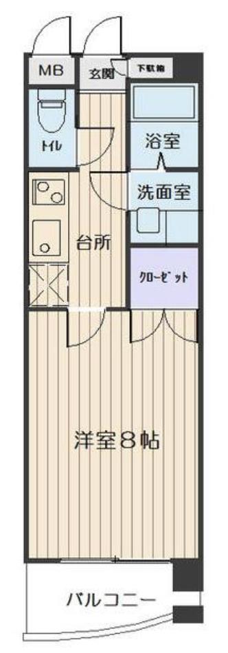 ウイング99(1K/3階)の間取り写真