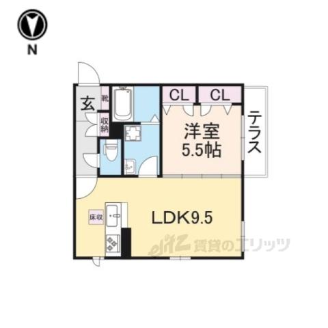 シャーメゾン新石切アネックス(1LDK/3階)の間取り写真