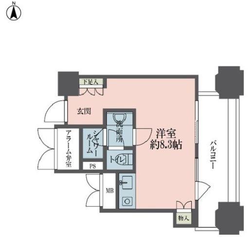 ルネ新宿御苑タワー(ワンルーム/7階)の間取り写真