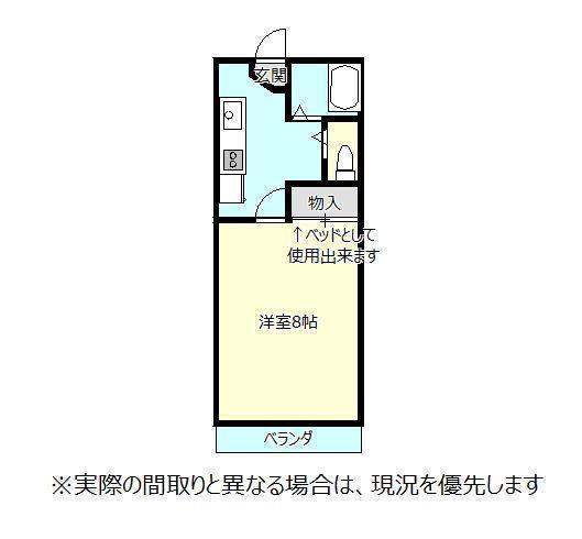 三栄マンション(1K/1階)の間取り写真