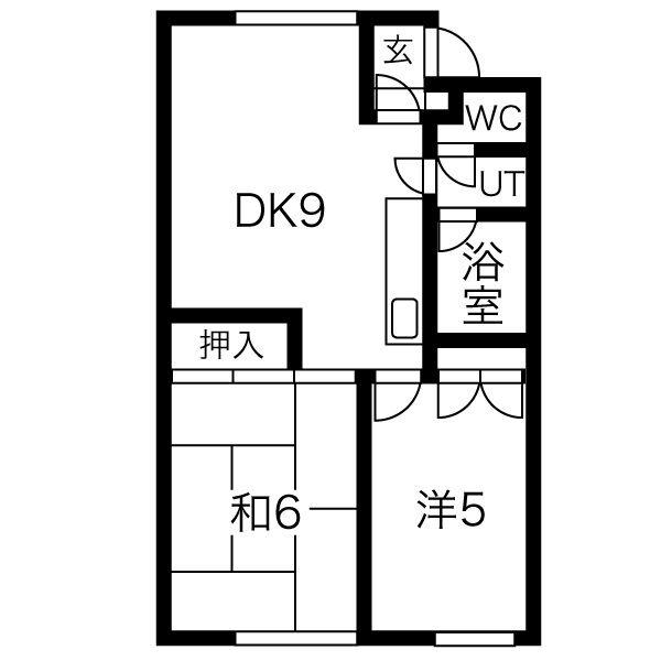 美和ハイツ(2DK/2階)の間取り写真