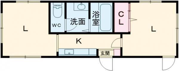 JAM城山(2DK/3階)の間取り写真