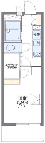 レオパレスソレイユIII(1K/3階)の間取り写真