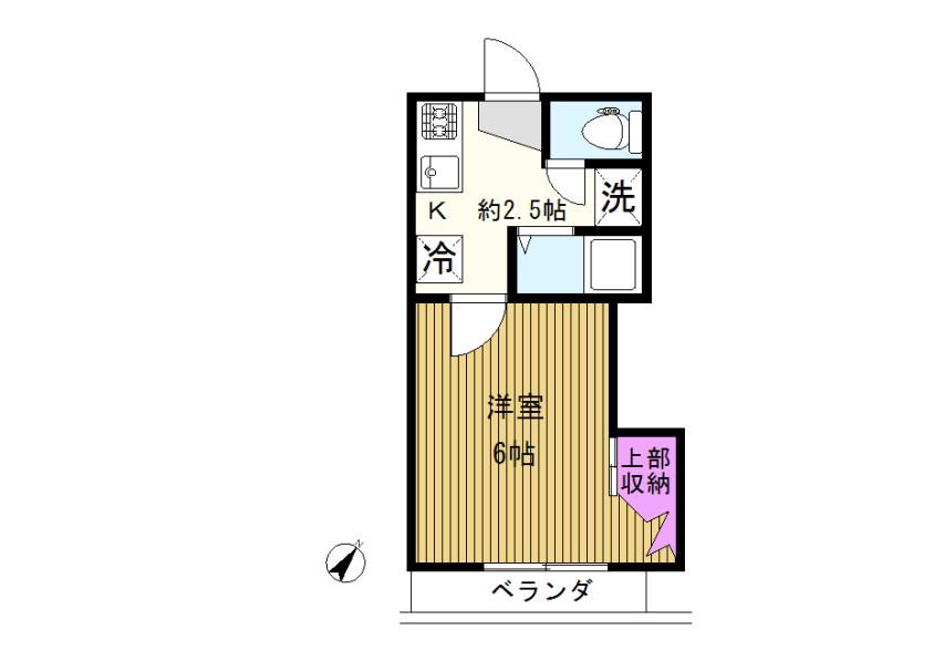 コーポクリエラ(1K/2階)の間取り写真