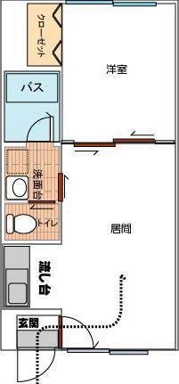 ピュアパレス北昭和(1LDK/5階)の間取り写真