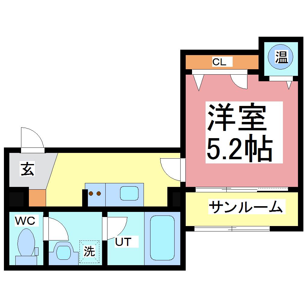 シャーメゾンルーク(1K/2階)の間取り写真