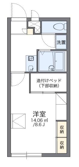 レオパレスマーメイドII(1K/2階)の間取り写真