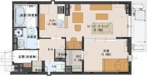 M・レジデンス一番町(1LDK/2階)の間取り写真
