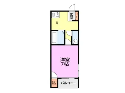 SAJA-SKY2ND(1K/2階)の間取り写真