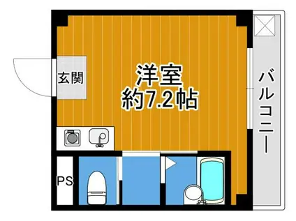 JR片町線 住道駅 徒歩7分 9階建 築19年(ワンルーム/6階)の間取り写真