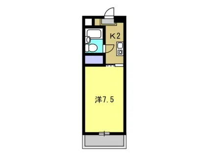 レイク東郷(1K/1階)の間取り写真