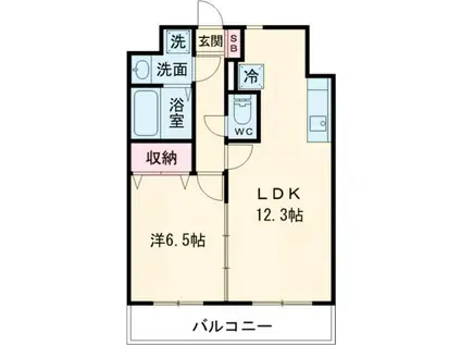 モア ルミーネ(1LDK/8階)の間取り写真