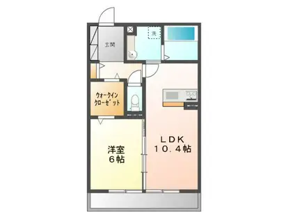 カーサグランデ(1LDK/1階)の間取り写真