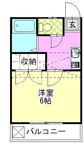 サンワード小泉NO.11(1K/2階)の間取り写真