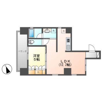 TERAMACHI BOX 24(1LDK/7階)の間取り写真