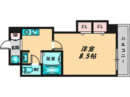 Mプラザ高井田(1K/10階)の間取り写真