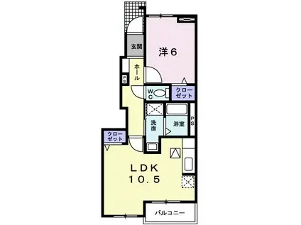 ブライト青山(1LDK/1階)の間取り写真