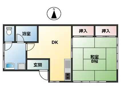 メゾンアート(1DK/1階)の間取り写真