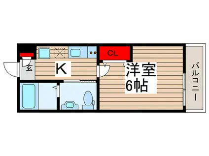 ステラハウス八千代台(1K/3階)の間取り写真