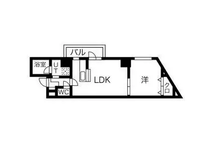 OROMONTE二十四軒(1LDK/6階)の間取り写真