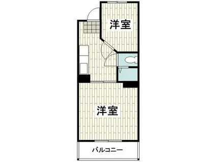 グリーンヒル二俣川(2K/3階)の間取り写真