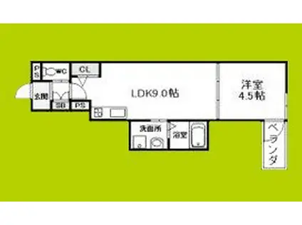 KAWARAYA(1LDK/2階)の間取り写真
