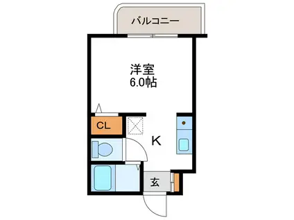 ヒューマンプラザ北大前(ワンルーム/4階)の間取り写真