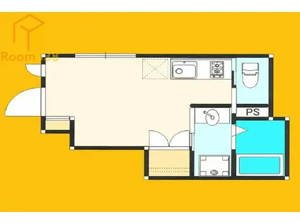 MEDIO上高田(ワンルーム/1階)の間取り写真