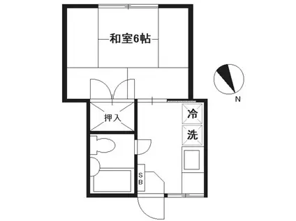 メゾン美杉(1K/1階)の間取り写真