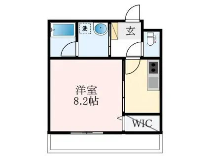 アリーバ古室(1K/1階)の間取り写真