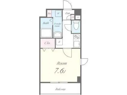 サンセール羽田(1K/3階)の間取り写真