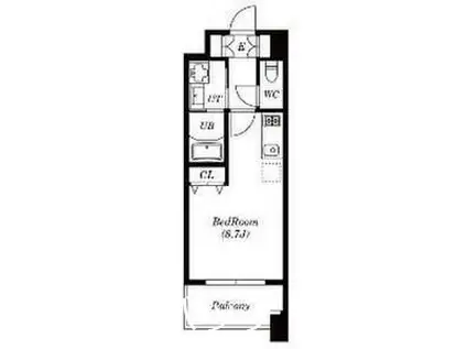 ラヴィアンローズ(ワンルーム/6階)の間取り写真