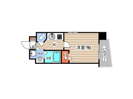 オリオリタウンX(1K/2階)の間取り写真