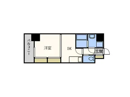 CITYSPIRE鶴見(1LDK/6階)の間取り写真