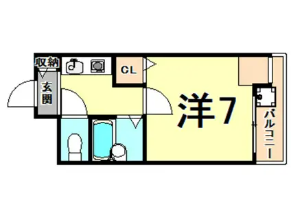 メゾン大和5号館(1K/2階)の間取り写真