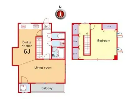 ムトウビル(1LDK/7階)の間取り写真
