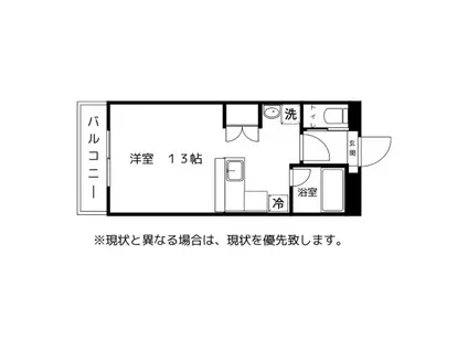 WILL80(ワンルーム/7階)の間取り写真