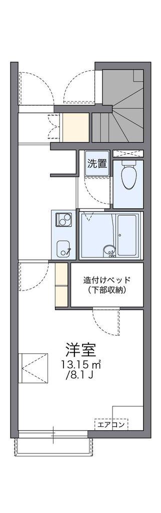 レオネクストプランドール リヴ(1K/1階)の間取り写真
