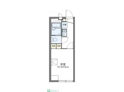 レオパレスハイツ旭が丘A(1K/1階)の間取り写真