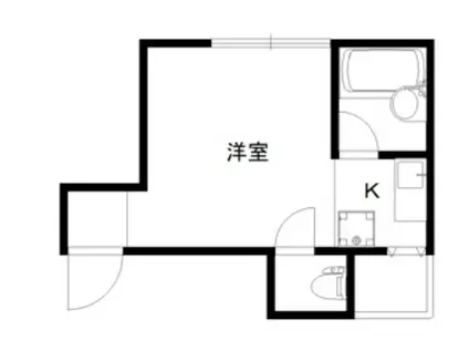 シティフラット池袋本町(ワンルーム/2階)の間取り写真