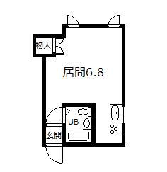 ステュディオ1・5(ワンルーム/2階)の間取り写真