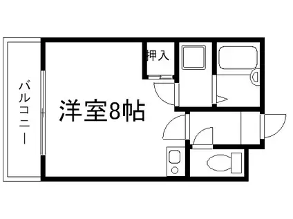 ノースヒルト(1K/1階)の間取り写真