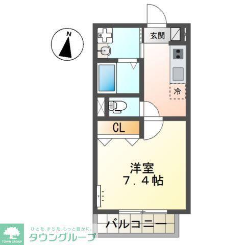 コイトハイツ(1K/2階)の間取り写真